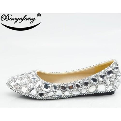 Bao yafang 2019 wedding shoes Crystal Womens shoes Night Insert Diamond Shoes Banquet Shoes