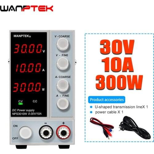 Wanptek Adjustable DC Laboratory 30V 10A Lab Power Supply Adjustable 60V 5A Voltage Regulator Stabilizer Switching Power Supply