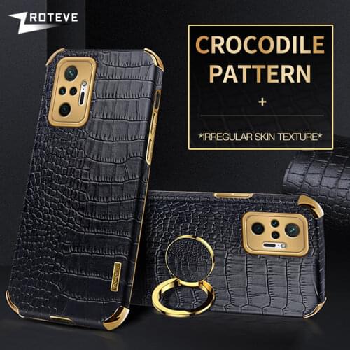 ZROTEVE For Xiaomi Redmi Note 10 Pro Max 5G Case Crocodile Pattern Leather Cover Xiomi Note10 Redmi Note 10S 9S 9T 8 9 Pro Max