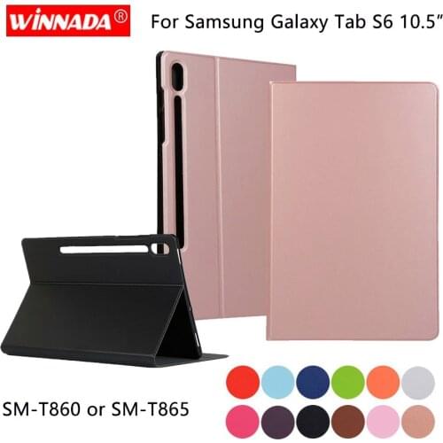 For Samsung Galaxy Tab S6 T860 T865 10.5 inch case original PU leather Stand tablet TPU Cover for Samsung SM-T860 Coque
