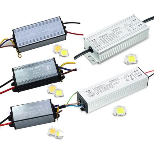 Vogliovoi Driver for Leds 10W 20W 30W 50W 100W Waterproof With Chip AC100-260V 6500K/3500k For Floodlight Highbay Bulb