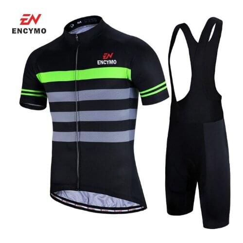 Breathable Cycling Jerset Set Men Summer Anti-Pilling Cycling Clothing Set With Coolmax Gel Padded Cycling Shorts