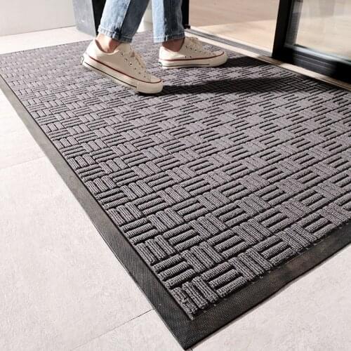 Europe style hotel entrance rubber non-slip mat shopping mall entrance door mat household dustproof Powerful descaling carpet