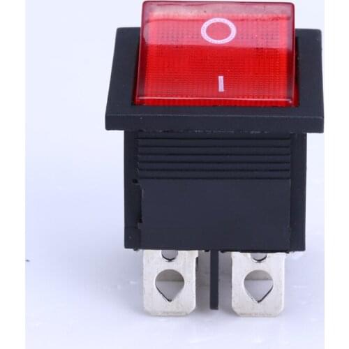 HOT 10Pcs/lot KCD4-202N Boat Rocker Switch 6 Pin On-Off With Red Light or Green Light 16A 250VAC