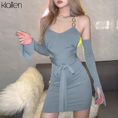 Модные обтягивающие платья KLALIEN China At AliExpress