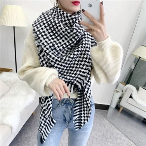 KOI LEAPING new women fashion lattice scarf decoration soft and comfortable scarf gift headband quality shawl gift