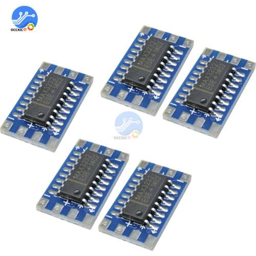 5pcs Serial Port Mini RS232 to TTL Converter Adapter Module Board MAX3232 115200bps DC 3-5V For Arduino
