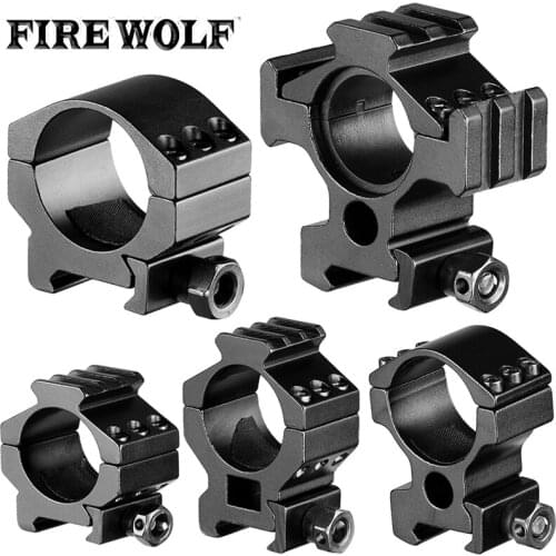 Scope Mount 30mm Ring Heavy Duty Low Profile 6 Bolts 20mm Weaver Picatinny Rail w/ Hex Wrench for M16 Gun Lasers Flashlights