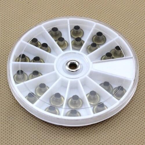 Round 12-Grid Transparent Plastic Box Beaded Diamond Small Jewelry Storage Box Spare Parts Jewelry Nail Tip Finishing Box Pp