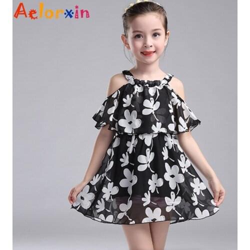 Summer Girl Dress Cotton Casual Children Clothing O-Neck Cartoon Kids Dresses For Girls Fashion Baby Clothes For Girls 6-12 Y