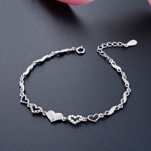 Fashion Bracelet For Women Genuine 925 Sterling Silver Bracelet Jewelry Accessories Anniversary Gift For Lady Party Decoration