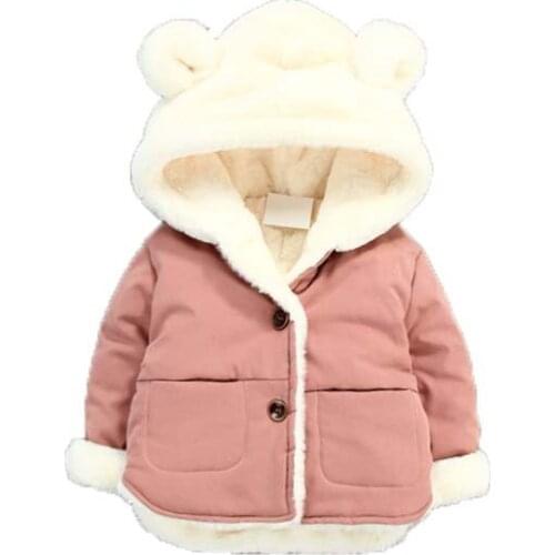 Bear NEW Children Jacket Autumn Clothes Kids Fur Coat Boy Girl Baby Cute Cartoon Velvet Thick Coat Toddler Jacket