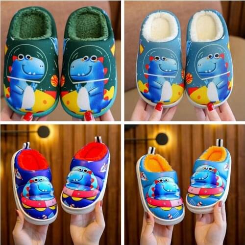 New Kids Slippers For Girls Indoor Baby Boy Home Shoes Winter Slippers Men Woman Cotton Warm Shoes Bedroom Plush House Slippers