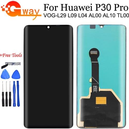 Original For Huawei P30 Pro LCD Display Touch+Screen Digitizer Assembly Accessories With Frame For Huawei P30Pro VOG-L09 L29 LCD