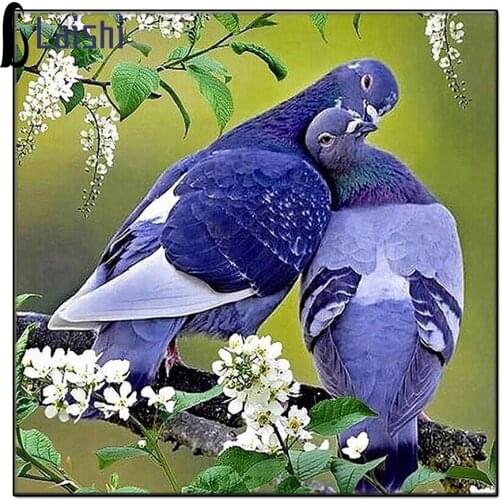 Full Square round Diamond animal natural scenery DIY Diamond Painting Dove Embroidery Cross Stitch Rhinestone Mosaic Home Decor