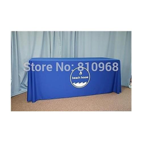 Custom print 8ft table cover, table cloth, table throw for exhibition