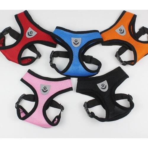 Pet Chest Harness Traction Rope Safety Reflective Breathable Puppy Chest Traction for Small and Medium Pet Supplies Dogs Solid