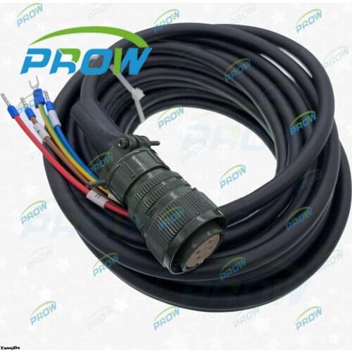 Servo power line JZSP-UVA101-03-E JZSP UVA101 03 05 10 15 20 E Straight wire cable for Yaskawa 4p 4 pin 4 core servo motor T