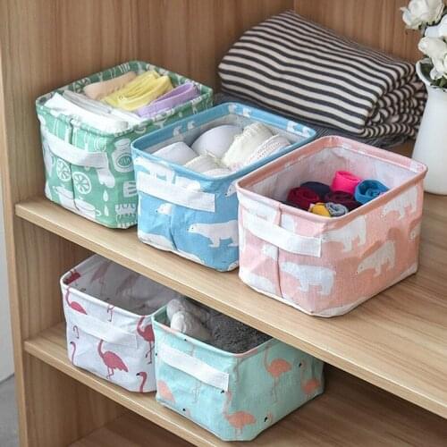 Animal Foldable Storage Basket Organizer Clothes Cotton Cute Storage Box Small Convenient and Easy To Clean Laundry Basket