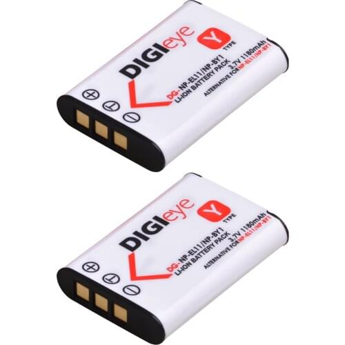 2Pcs NP-BY1 EN-EL11 Battery for Sony NP-BY1 Nikon EN-EL11 LI-60B DLI-78 DB-L70 DB-80 HDR-AZ1 Coolpix S550 S560