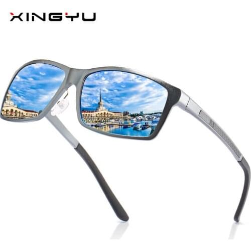Mens outdoor polarized metal frame sunglasses full aluminium magnesium frame design sunglasses Carbon fiber leg sunglasses