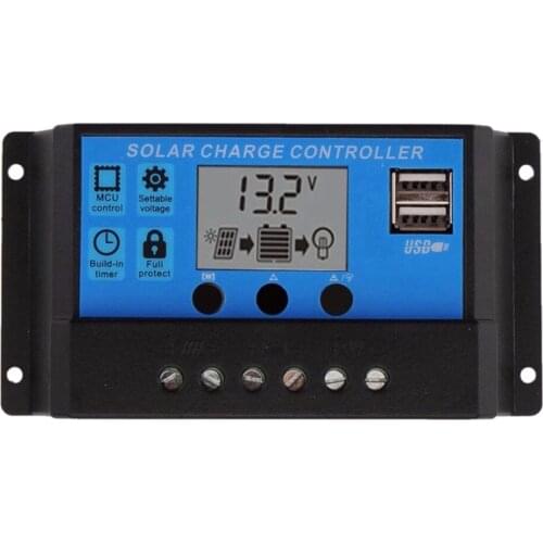 50W 5V/18V Solar Panel Dual USB Output Monocrystalline Solar Panel IP65 Water-resistant 10A Solar Charge Controller Regulator