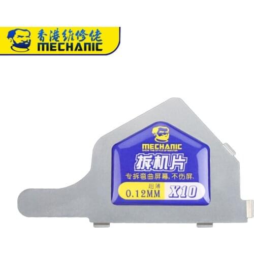 MECHANIC X10 3D Ultra Thin Stainless Steel Disassemble Sheet Curved Screen Openning Tool for Mobile Phone Repair Tool 0.12mm