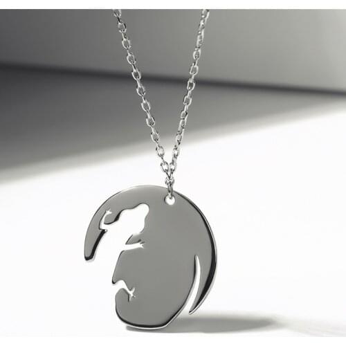 CHC30 Genuine Sterling Silver Jewelry Chain Necklace Crocodile Pendant For Women