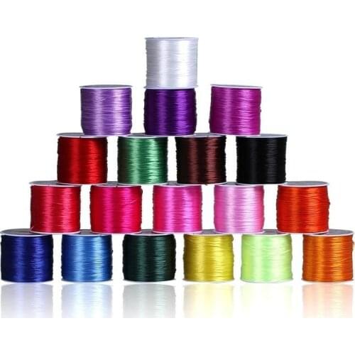 0.8mm 60 M Colorful Flexible Elastic Crystal Line Rope Cord For The Manufacture Of Jewelry Wire Fishing Thread Rope Bracelet