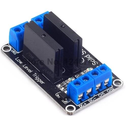 1PCS 2 Channel 5V DC Relay Module Solid State Low Level AVR DSP for Arduino