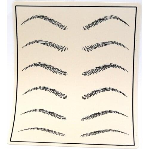 10pcs Permanent Makeup Eyebrow Tattoo Practice Skin Maquillage Fake Eye Tattoo Practice Skin for Microblading