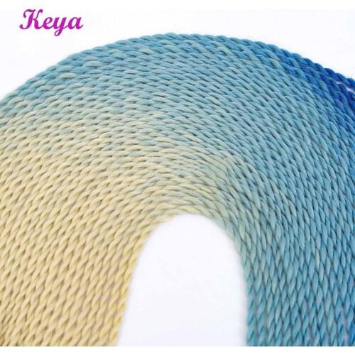 14 Colors Ombre Senegalese Twist Hair 30 Strands Crochet Braids 24 Inch Synthetic Crotchet Braiding Hair Blue Braids For Women