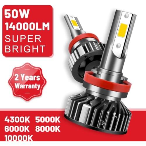 Carlitek 9005 HB3 LED Headlights H7 H4 H11 H8 H9 9006 HB4 Car Lights 4300K 5000K 6000K 8000K 10000K Auto Motorcycle Lights 2PCS