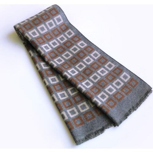 2020 Mens Winter Cashmere Scarf Fashion Formal Soft Scarves for Men Plaid Polka Dot Flower Printed Thick Warm Casual Wraps Scarf