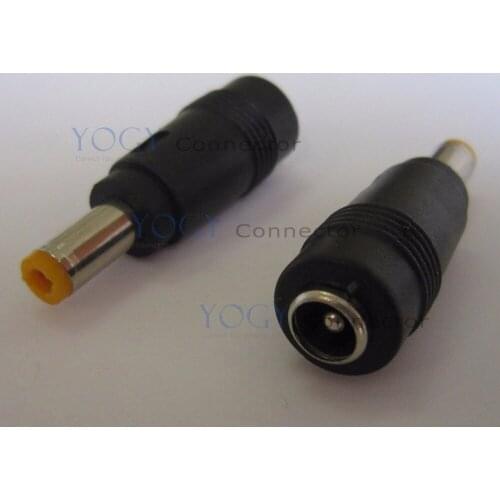 5pcs dc connector female to male convertor, dc connector 5.5*2.1mm socket to 5.5*2.5mm plug
