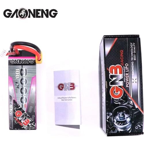 Gaoneng GNB 4S 8000mAh 15.2V HV 100C/200C Hardcase LiPo Battery XT90 XT150 Plug for 1:8 1/8 RC Car four drive off-road RC Car