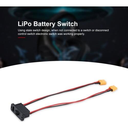 80x50x20mm Large Current Electronic Switch Lipo Battery Switch On Off Power Switch with XT60 Plug RC Model Set for RC Car Boat