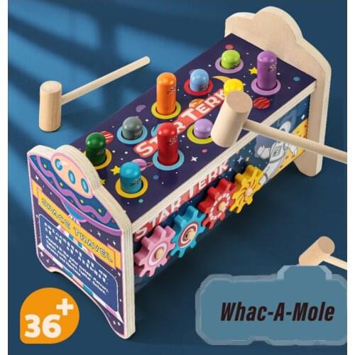 Montessori Wooden Toys Universe Theme Toys Hamster Learning Education Hands on Ability Training for Children Under 12 Years Old