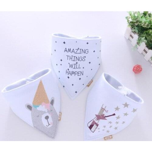 Baby Bandana Bibs Cotton Soft Babador Feeding Smock Infant Burp Cloths Cartoon Saliva Towel Newborn Feeding Accessory Baby Stuff