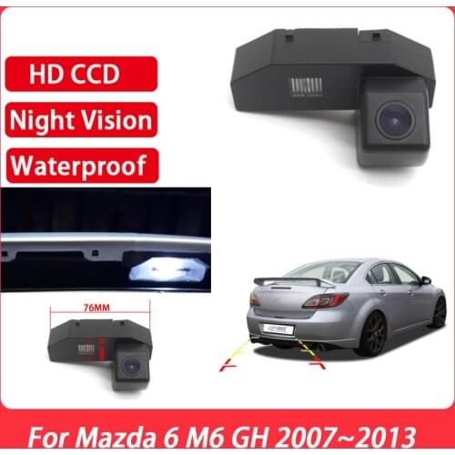 HD Rear View Camera Night Vision Car Parking Camera high quality RCA For Mazda 6 M6 GH 2007 2008 2009 2010 2011 2012 2013