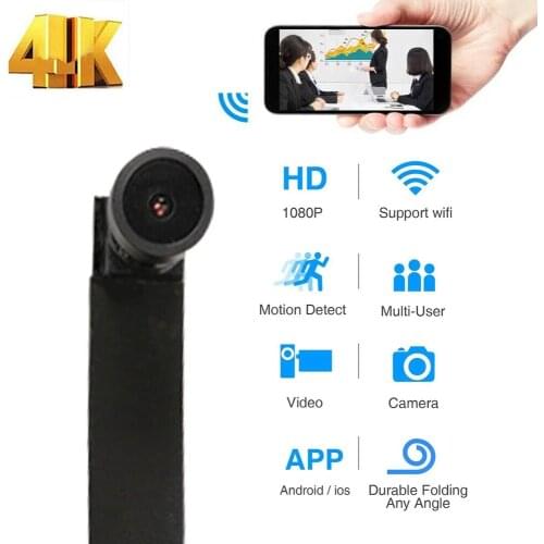 HD WIFI 4K 1080P Ultra Mini Flexible IP Camera Full Video Audio Recorder Motion Detection Camcorder P2P Security Micro Cam
