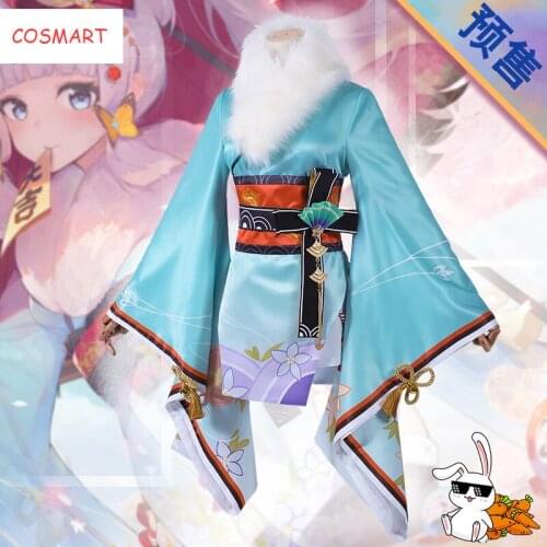 Genshin Impact Shenli Linghua Cosplay Costume Game Suit Kimono Dress Uniform Shen Li Ling Hua Halloween Party Outfit For Women G
