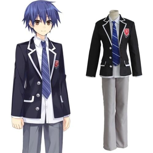 Anime DATE A LIVE Cosplay Costumes Itsuka Shido Full Sets School Uniform Cosplay Costumes Halloween Carnival Cosplay Costumes
