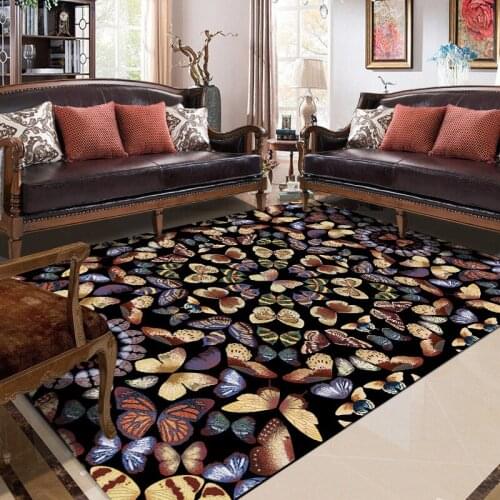 Butterfly/Flowers 3D Printed Carpets For Living Room Bedroom Decor Large Carpet Home Rugs Floor Mats Room Balcony Area Play Kids