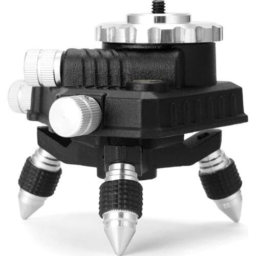 360° Rotatable Aluminum Alloy Bracket Base 1/4'' Interface Fine Adjustment Tripod Stand for Laser Level