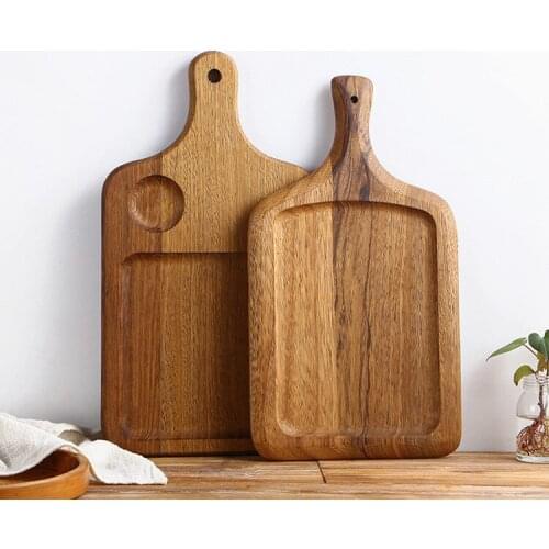 44x20x2cm zebrano double-groove breadboard with handle tableware tray wooden pizza tray breadboard fast food tray steak plate
