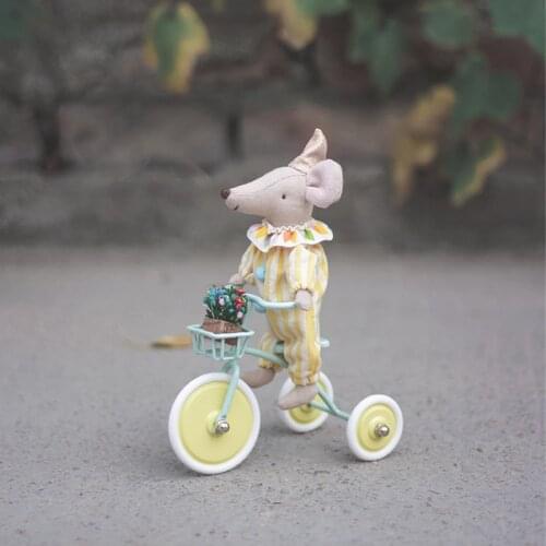 Aizulhomey Circus Clown Rat Mental Tricycle Mouse Dollhouse Furniture 1/12 1/8 GSC BJD Blyth OB11 Lol Doll Accessories Baby Toys