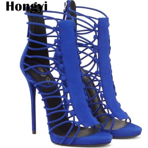 Hongyi new summer women high heels sandals shoes woman party wedding ladies pumps ankle strap buckle stilettos sexy shoes