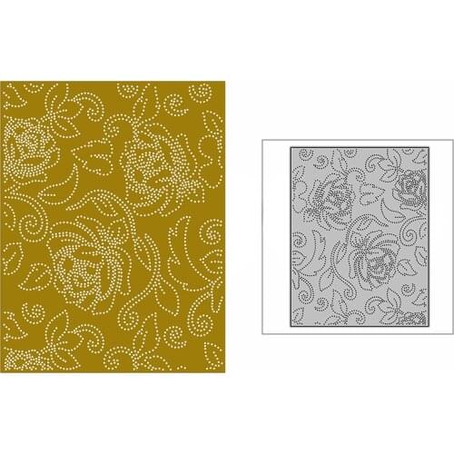 New Spotted Peony Flowers Background Plate Craft Embossing Mold 2021 Metal Cutting Dies for DIY Scrapbooking Album Card Making