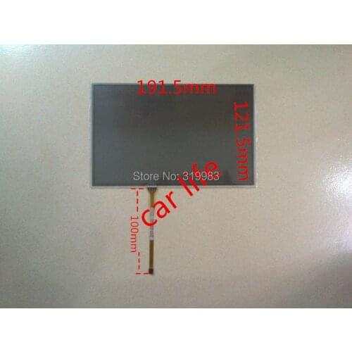 Wholesale 10 pcs 191*121 192*122mm 4 pin 8 inch black glass touch screen Digitizer Lens panel for car DVD player GPS navigation